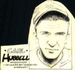 1933-36 Carl Hubbell New York Giants "TSN" Original Illustration Artwork (Sporting News Collection Hologram/MEARS LOA) Unique, 1:1