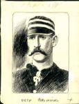 1880s circa Pete Browning Louisville Colonels "TSN" Original Illustration Artwork (Sporting News Collection Hologram/MEARS LOA) Unique, 1:1