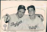 1944 Tom Brown Ben Chapman Brooklyn Dodgers "The Sporting News Collection Archives" Original Type 1 - 7"x10" Production Art Photo (Sporting News Collection Hologram/MEARS Type 1 Photo LOA)