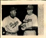 1954 Roy Campanella Walter Alston Brooklyn Dodgers "The Sporting News Collection Archives" Original 8" x 10" Photo (Sporting News Collection Hologram/MEARS Photo LOA)