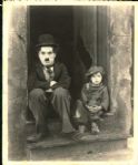 1921 Charlie Chaplin on Set of "The Kid" Chicago Sun Times" 8" x 10" Print (Chicago Sun-Times Hologram/MEARS Photo LOA)