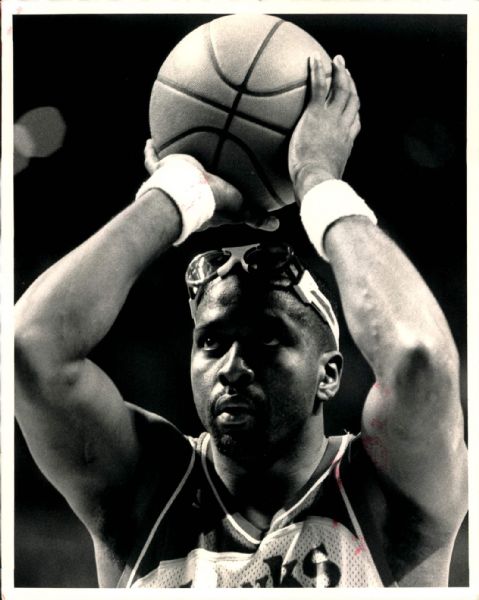 1988-91 circa Moses Malone Atlanta Hawks 8" x 10" Photo SPORT Magazine Collection (MEARS Photo LOA)