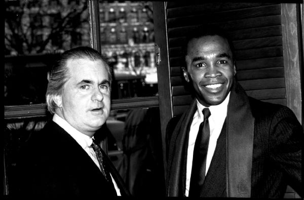 1975 circa Sugar Ray Leonard with Agent "The Sporting News" Original 2.75" x 4.25" Black And White Negative (The Sporting News Collection/MEARS Auction LOA)