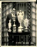 1930 Bobby Jones and Trophies "The Sporting News Collection Archives" Original 8" x 10" Photo (Sporting News Collection Hologram/MEARS Photo LOA)