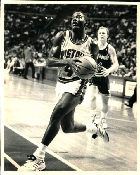 1987-94 Joe Dumars Detroit Pistons "SPORT Magazine Collection Archives" Original Photos (MEARS Photo LOA) - Lot of 4
