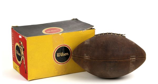 1960s Paul Hornung Green Bay Packers Wilson Football In Original Box 