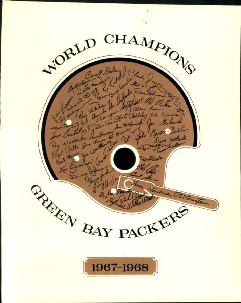 1967-68 High Grade Green Bay Packers World Champions Socka Tumee 8 3/4" x 10 1/2" Regional Print Complete Set - Lot of 4
