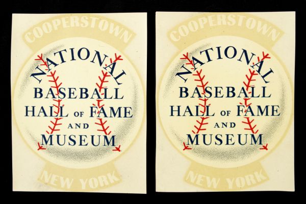 1950s-60s National Baseball Hall of Fame Decal Transfer With Original Backing