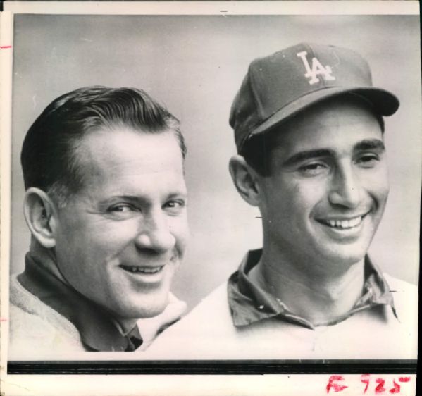 1963 Whitey Ford and Sandy Koufax “St. Petersburg Times” Original 6.5 x 7 News Photo (“St. Petersburg” Hologram/MEARS LOA)