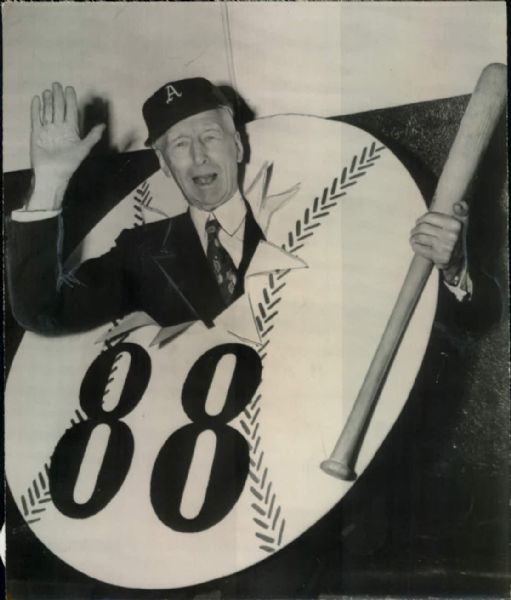 1950 Connie Mack Philadelphia Athletics “St. Petersburg Times” Original 5.5 x 6.5 News Photo (“St. Petersburg” Hologram/MEARS LOA)
