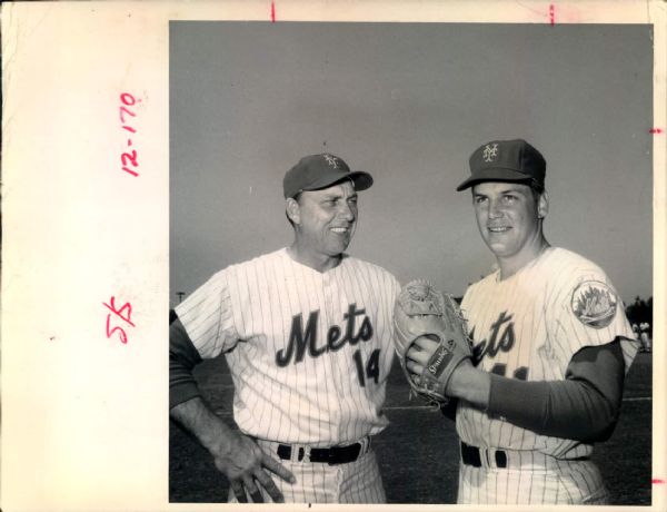 1968 Tom Seaver and Gil Hodges New York Mets “St. Petersburg Times” Original 6.5 x 8.5 News Photo (“St. Petersburg” Hologram/MEARS LOA)