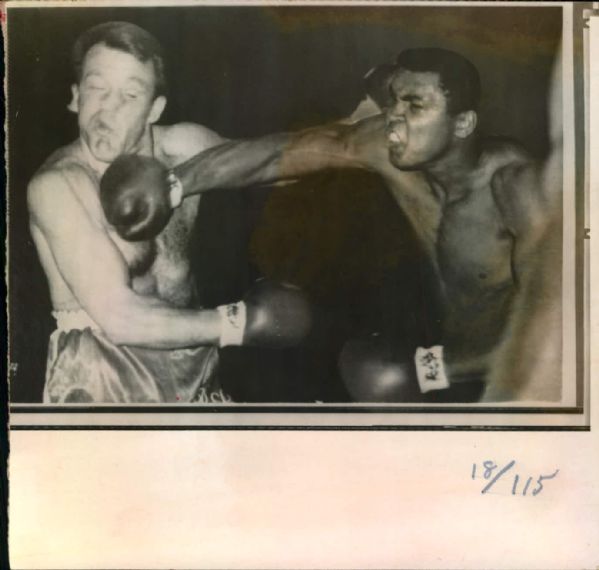 1967-71 Cassius Clay vs. Brian London “St. Petersburg Times” Original 6.5 x 7 News Photo (“St. Petersburg” Hologram/MEARS LOA) - Lot of 2