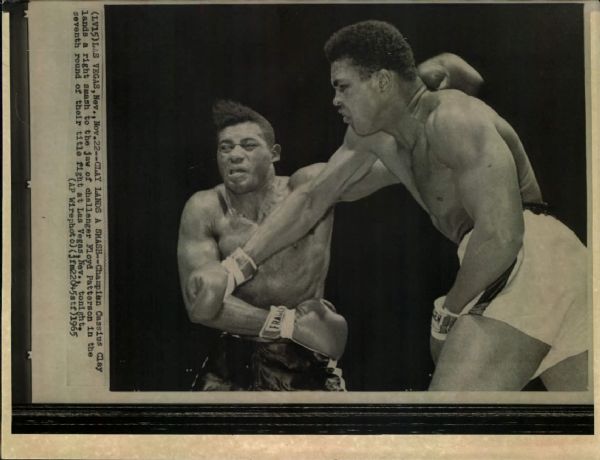 1965 Floyd Patterson vs. Cassius Clay “St. Petersburg Times” Original News Photo (“St. Petursberg” Hologram/MEARS LOA) - Lot of 6