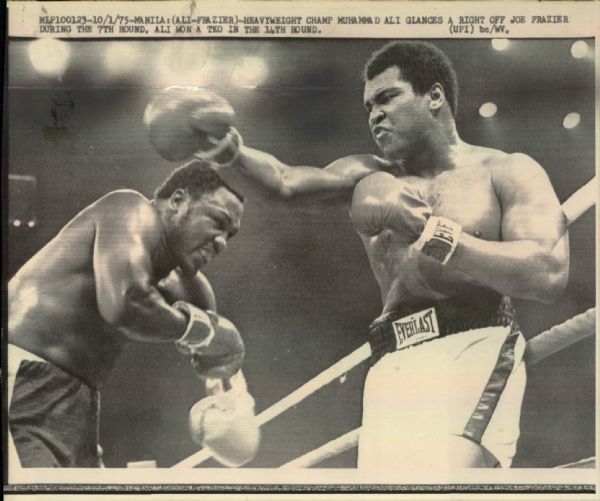 1974 Joe Frazier and Muhammad Ali “St. Petersburg Times” Original News Photo (“St. Petersburg” Hologram/MEARS LOA) - Lot of 9