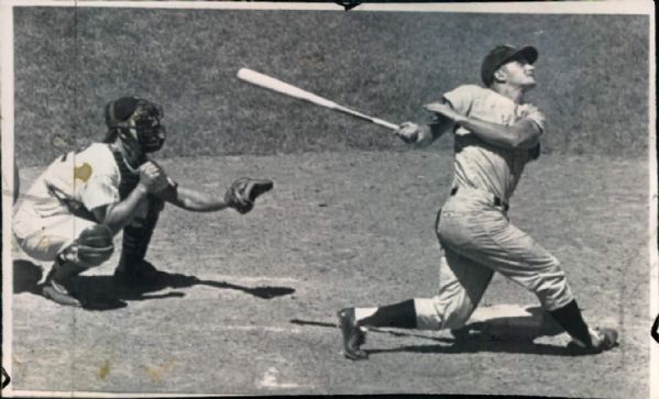 1961 Roger Maris New York Yankees Boston Herald Original 4" x 6.75" Photo
