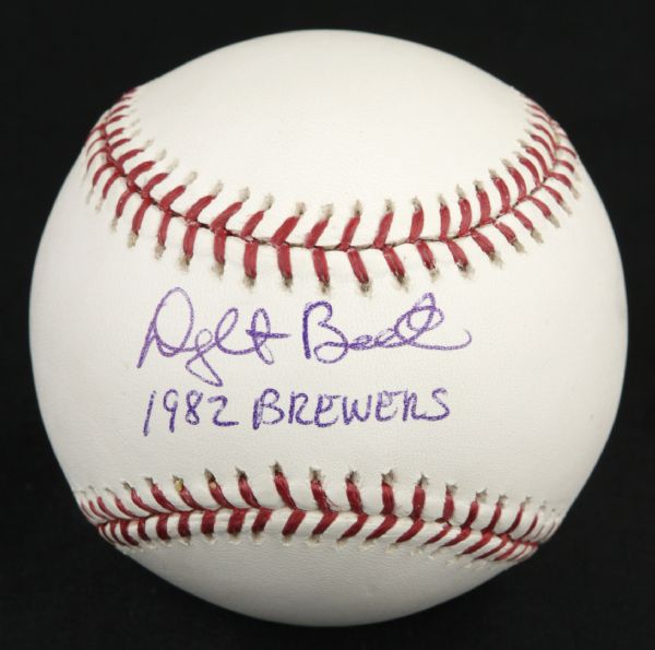 1982 Dwight Bernard Milwaukee Brewers Single Signed OML Selig Baseball - JSA
