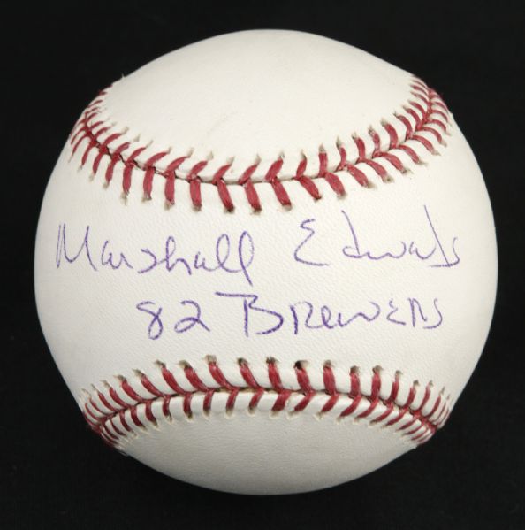1982 Marshall Edwards Milwaukee Brewers Single Signed OML (Selig) Baseball - JSA 