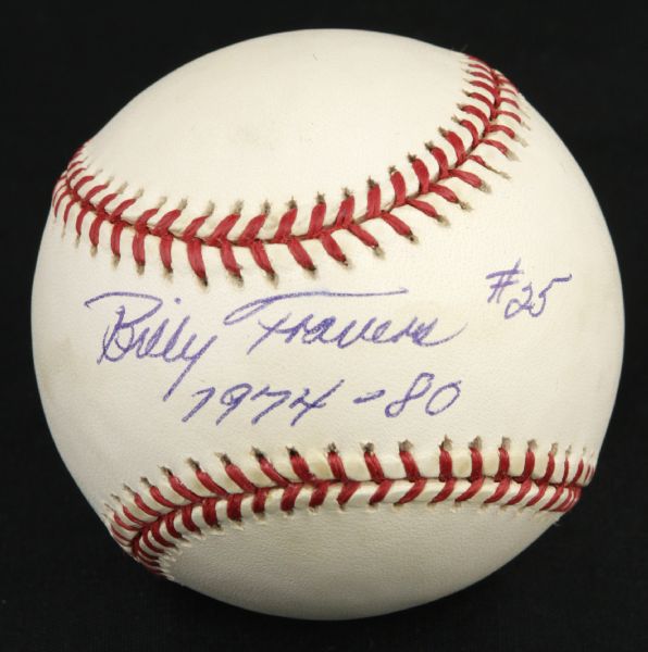 1974 Bill Travers Milwaukee Brewers Signed OML Selig Baseball - JSA