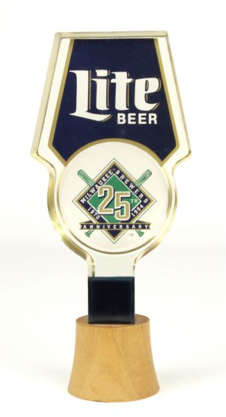 1994 Milwaukee Brewers 25th Anniversary Miller Lite Beer Tap Topper