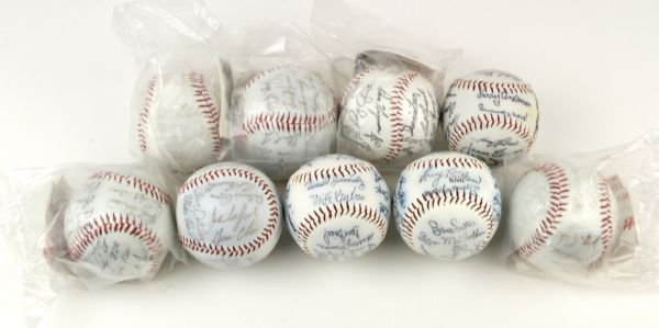 1970s-80s Chicago Cubs  & White Sox Facsimile Signed Baseball - Lot of 8