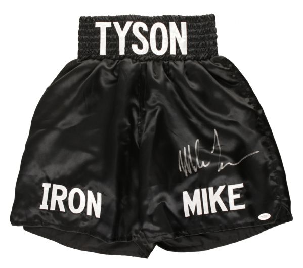 2011 Mike Tyson Signed Boxing Trunks (JSA Certificate & Sticker) 