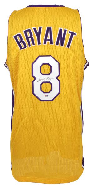 1990s Kobe Bryant Los Angeles Lakers Signed Jersey - Rare Full Name Signature (PSA Sticker & Certificate) 