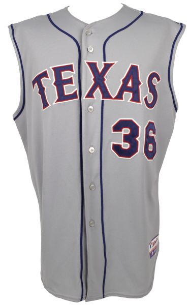 2008 CJ Wilson Texas Rangers Game Worn Jersey Purchased From Team (MEARS Auction LOA) 