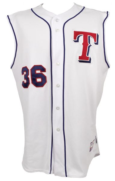2008 CJ Wilson Texas Rangers Game Worn Jersey Purchased From Team (MEARS Auction LOA)