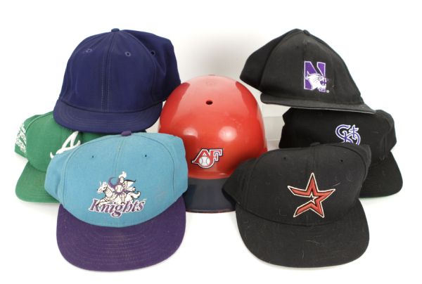 1990s Baseball Cap Hat Collection - Lot of 16 With Game Used Caps
