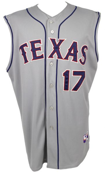 2008 Nelson Cruz Texas Rangers Game Worn Jersey Purchased From Team (MEARS Auction LOA) 