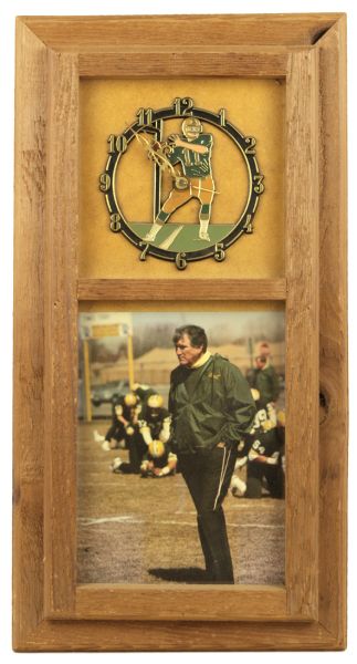 1980s Forrest Gregg Green Bay Packers Clock - Still In Working Order 