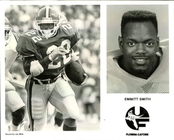 1989 Emmitt Smith University of Florida Gators "TSN Collection Archives" Original 8" x 10" Photo (Sporting News Collection Hologram/MEARS LOA)