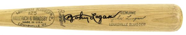 1965-68 Johnny Logan H&B Professional Model - Post Career - Game Bat (MEARS A5)