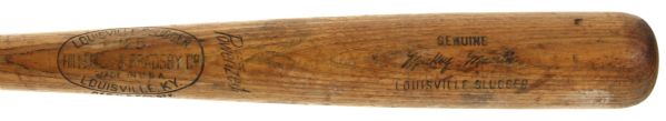 1951-60 Mickey Mantle Hillerich & Bradsby Professional Model Team Index Game Bat (MEARS A6)