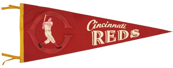 1950s Cincinnati Reds Full Size Pennant 