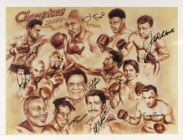 2000 Champions Signed 26" x 20" Print w/ 10 Sigs. (MEARS Auction LOA)