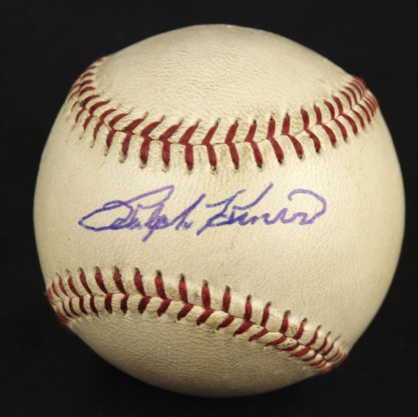 1953-54 Ralph Kiner Chicago Cubs Hall of Famer Home Run Signed Baseball From Former Cubs Bat Boy - MEARS Hologram & LOA 