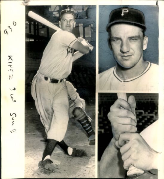 1949 Ralph Kiner Pittsburgh Pirates "TSN Collection Archives" Original 8" x 9" Photo (Sporting News Collection Hologram/MEARS LOA)