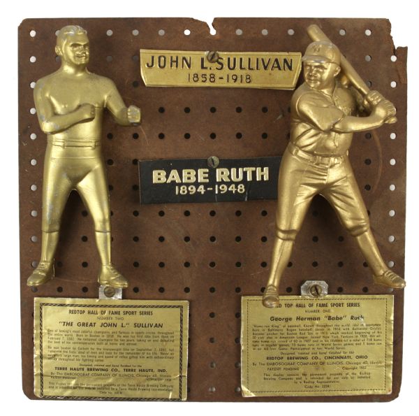 1956 Babe Ruth & John Sullivan Makeshift Beer Sign