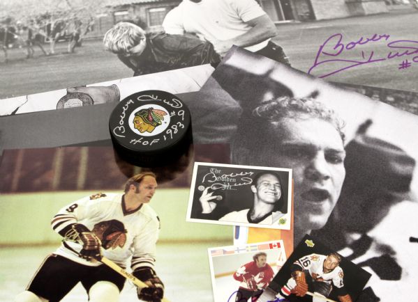 Bobby Hull Chicago Blackhawks Signed Collection - 9 Items (MEARS Auction LOA)