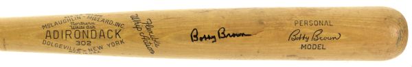 1950s Bobby Brown New York Yankees Signed Store Model Bat 