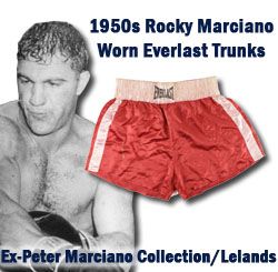 1950s Rocky Marciano Worn Everlast Training Trunks (EX-Collection of Peter Marciano/Lelands) MEARS LOA