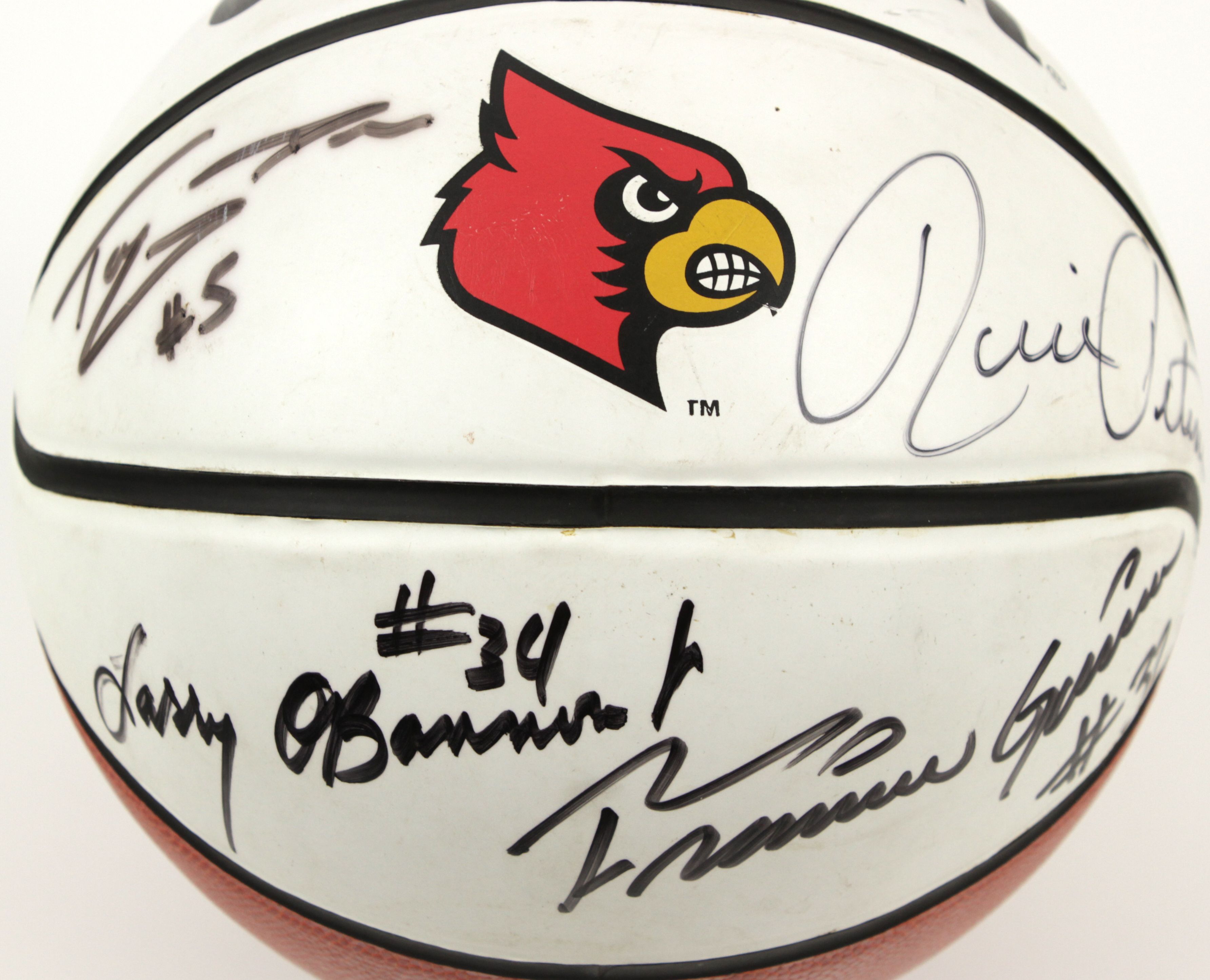 Lot Detail - 2005 Louisville Cardinals Final Four Team Signed Basketball w/9 Sigs. Incl. Rick ...