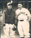 1928 Rogers Hornsby Boston Braves Andy Cohen New York Giants "Boston Herald Archives" Original 7.5" x 9.5" Photo (Boston Herald Hologram/MEARS LOA)
