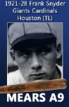 1921-30 Frank Snyder H&B Louisville Slugger Professional Model Game Used Bat - Side Written Frank Snyder 5-17-28 (MEARS A9)
