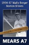 1934-37 Walter Berger Boston Braves H&B Louisville Slugger Professional Model Game Bat (MEARS A7)