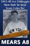 1943-49 Joe DiMaggio New York Yankees H&B Louisville Slugger Professional Model Game Used Team Index Bat (MEARS A8)