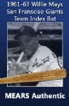 1961-63 Willie Mays San Francisco Giants Adirondack Professional Model Team Index Bat (MEARS Auction LOA)