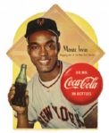 1954 Monte Irvin New York Giants Coca Cola 15" Standup Advertisement w/Easel Back  Rare Find (Finest of 2 known)