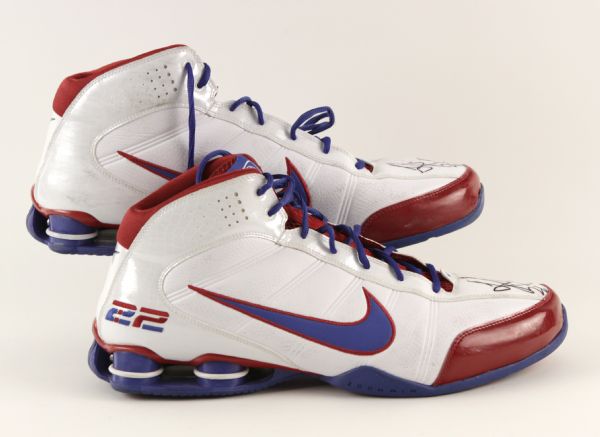 2011-12 Tayshaun Prince Detroit Pistons Game Worn Dual Signed Promo Shoes - MEARS LOA 